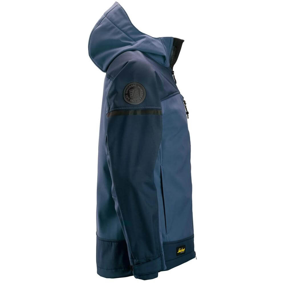 Snickers 1226 AllroundWork Hooded Softshell Stretch Jacket Navy Dark Navy right #colour_navy-dark-navy