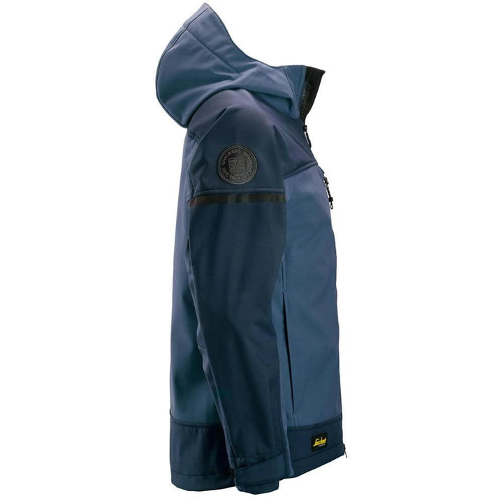 Snickers 1226 AllroundWork Hooded Softshell Stretch Jacket Navy Dark Navy right #colour_navy-dark-navy
