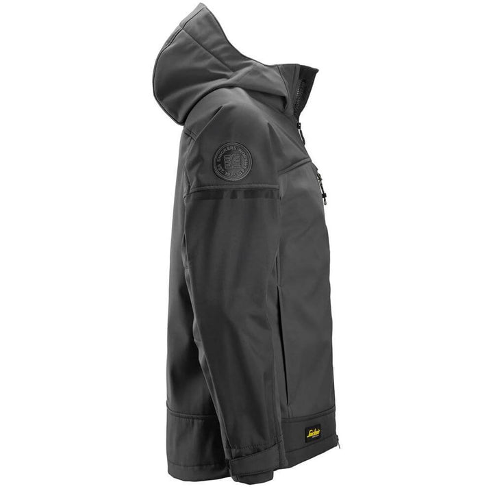 Snickers 1226 AllroundWork Hooded Softshell Stretch Jacket Steel Grey Dark Steel Grey right #colour_steel-grey-dark-steel-grey