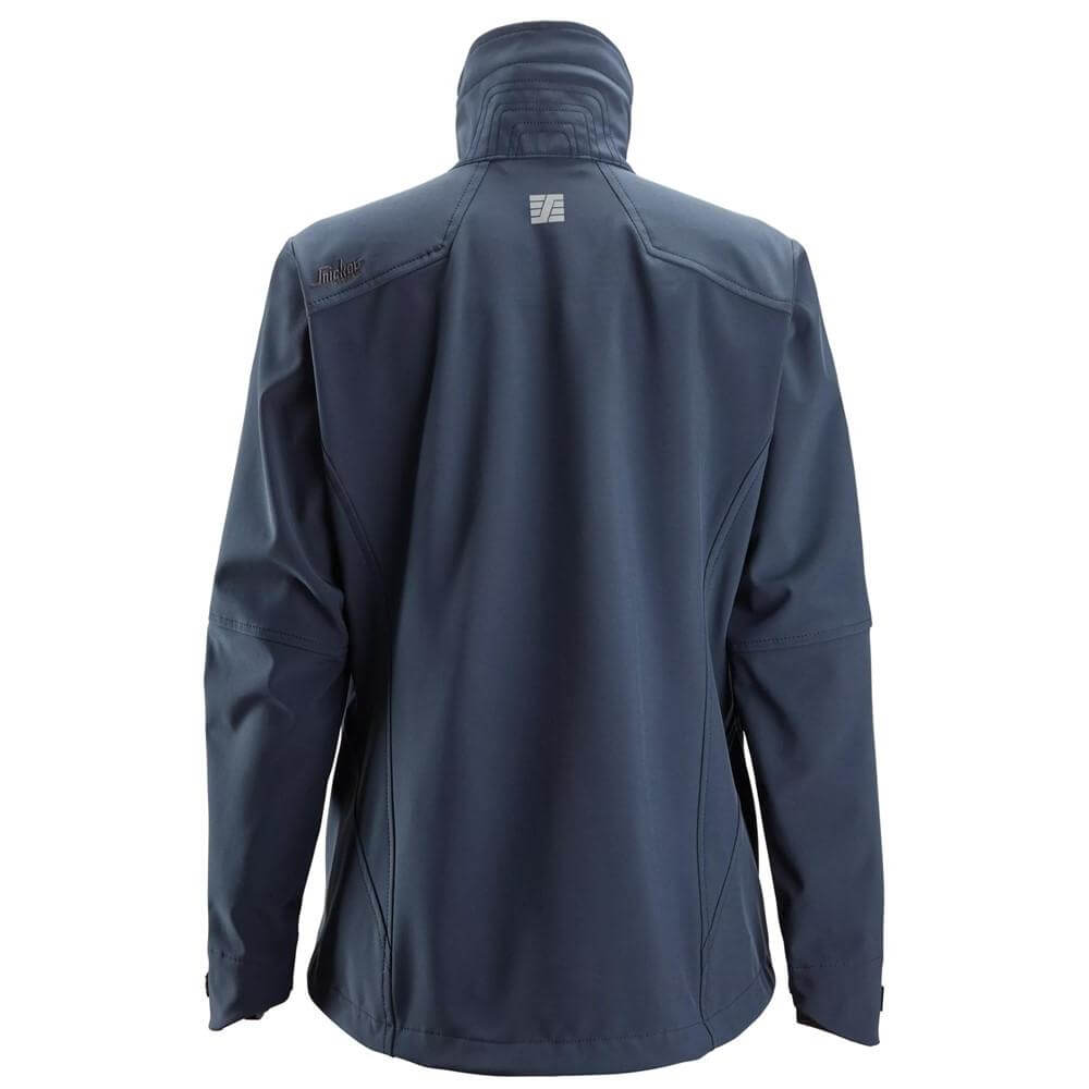 Snickers 1247 AllroundWork Womens Windproof Softshell Jacket Navy back #colour_navy