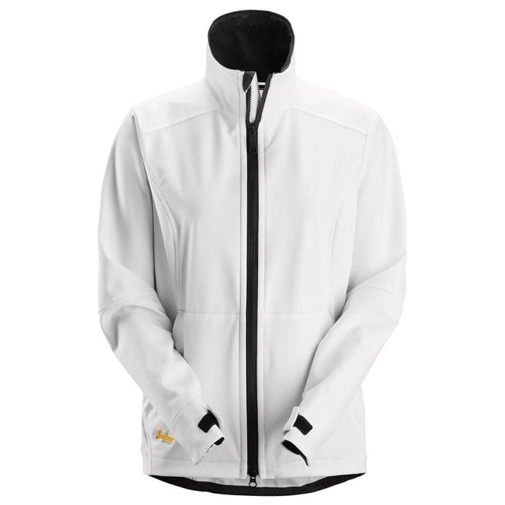 Snickers 1247 AllroundWork Womens Windproof Softshell Jacket White Main #colour_white