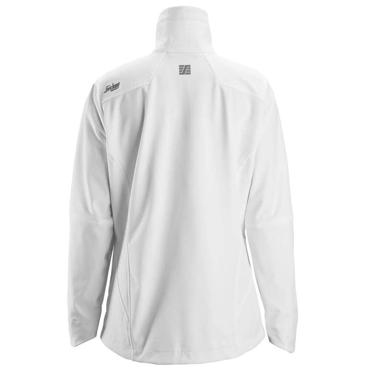 Snickers 1247 AllroundWork Womens Windproof Softshell Jacket White back #colour_white
