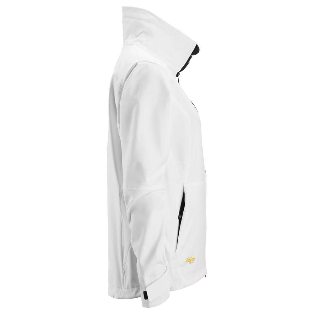 Snickers 1247 AllroundWork Womens Windproof Softshell Jacket White right #colour_white