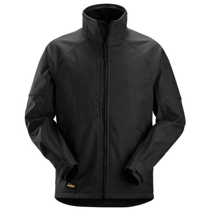 Snickers 1258 AllroundWork Softshell Jacket Black Black Main #colour_black-black