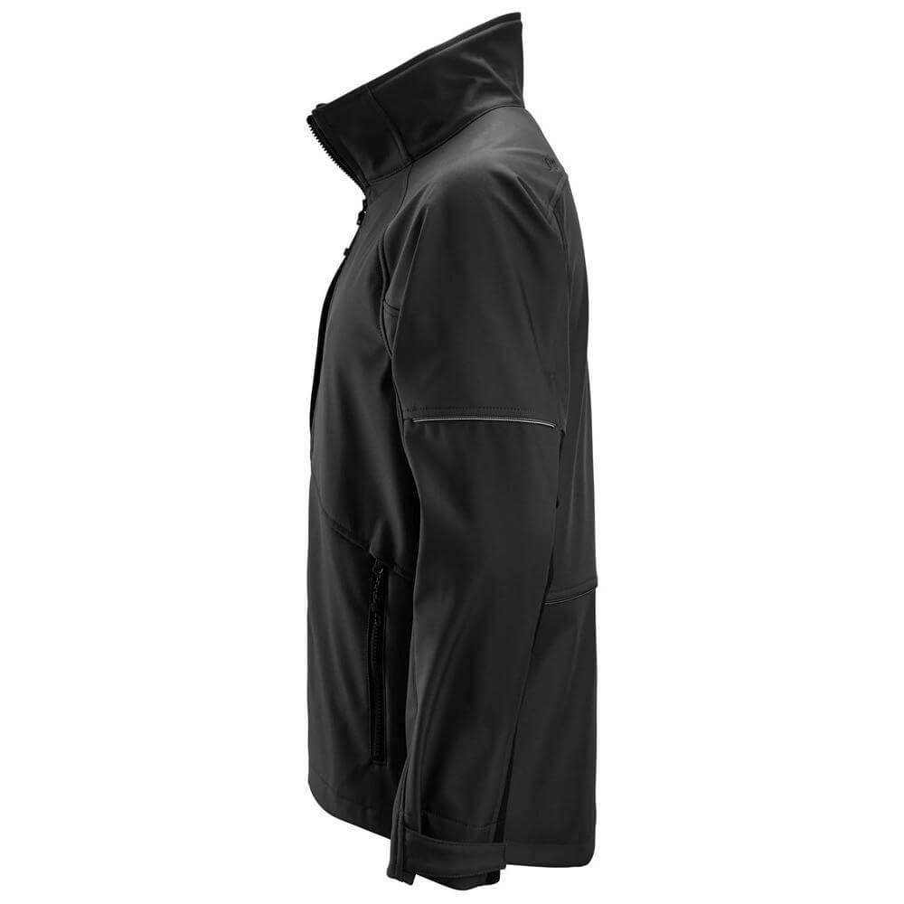 Snickers 1258 AllroundWork Softshell Jacket Black Black left #colour_black-black