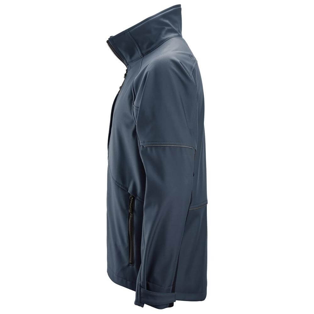 Snickers 1258 AllroundWork Softshell Jacket Navy Black left #colour_navy-black