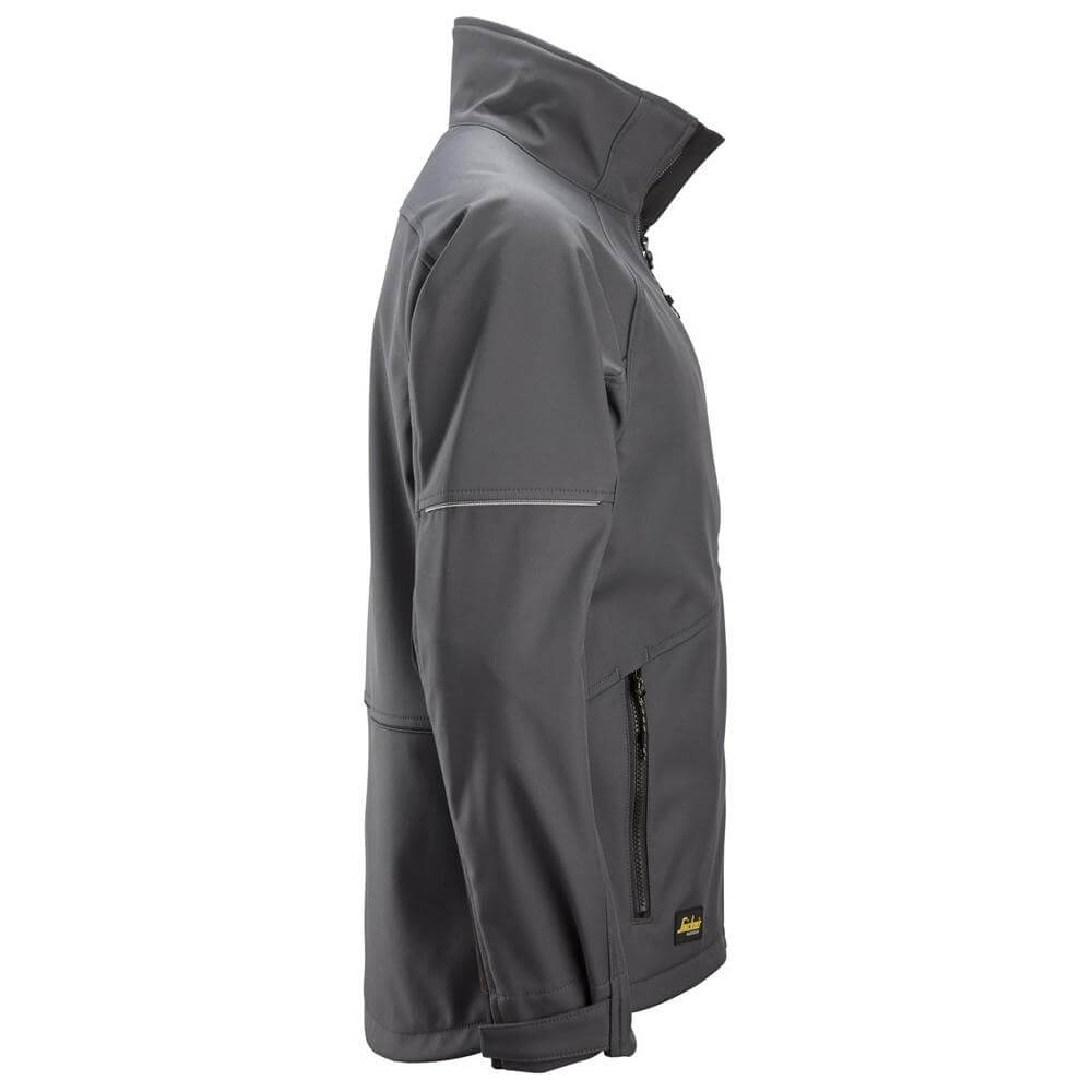 Snickers 1258 AllroundWork Softshell Jacket Steel Grey Black right #colour_steel-grey-black