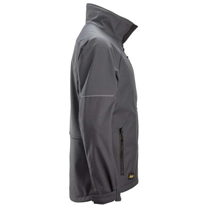 Snickers 1258 AllroundWork Softshell Jacket Steel Grey Black right #colour_steel-grey-black