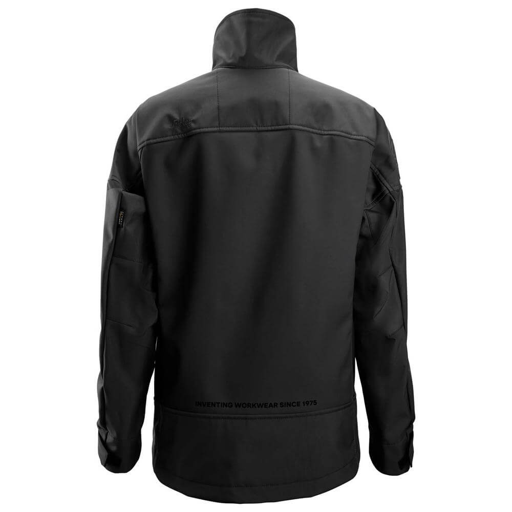 Snickers 1276 AllroundWork Women���s Softshell Stretch Jacket Black Black back #colour_black-black