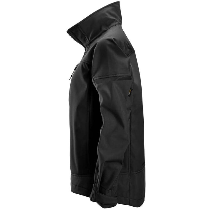 Snickers 1276 AllroundWork Women���s Softshell Stretch Jacket Black Black left #colour_black-black