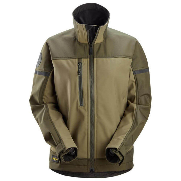 Snickers 1276 AllroundWork Women���s Softshell Stretch Jacket Khaki Green Dark Khaki Green Main #colour_khaki-green-dark-khaki-green