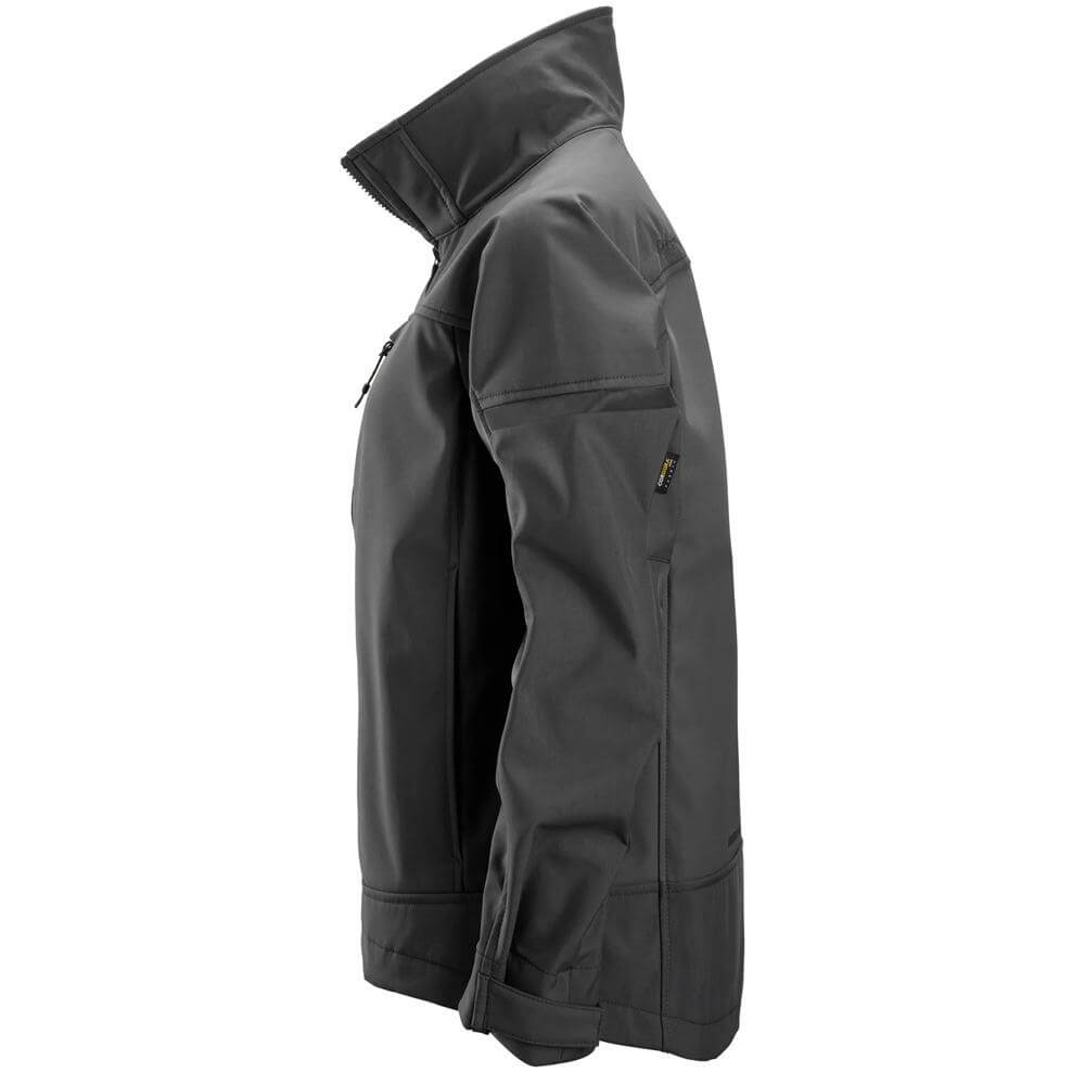 Snickers 1276 AllroundWork Women���s Softshell Stretch Jacket Steel Grey Dark Steel Grey left #colour_steel-grey-dark-steel-grey