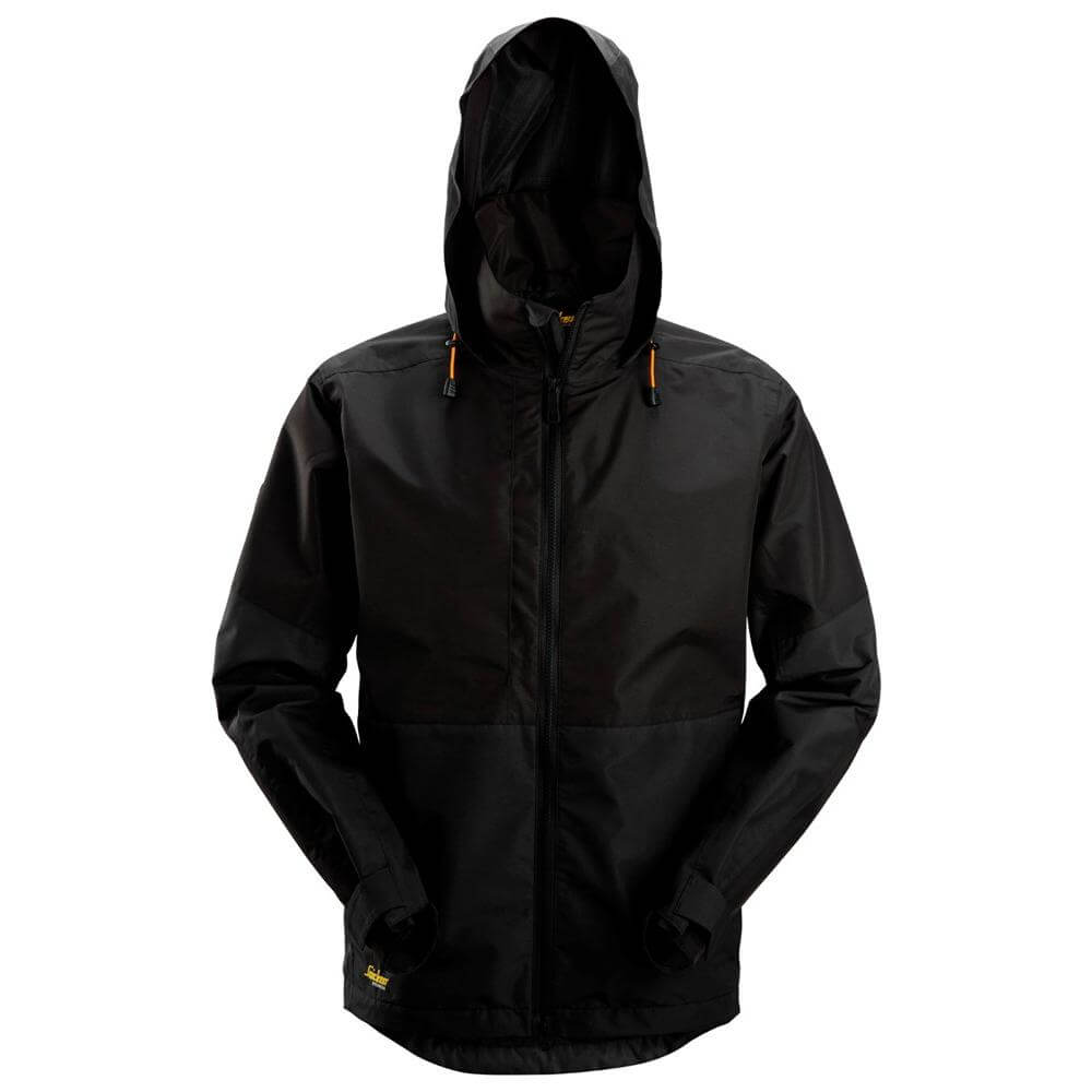 Snickers 1304 AllroundWork Waterproof Shell Jacket Black Black Main #colour_black-black
