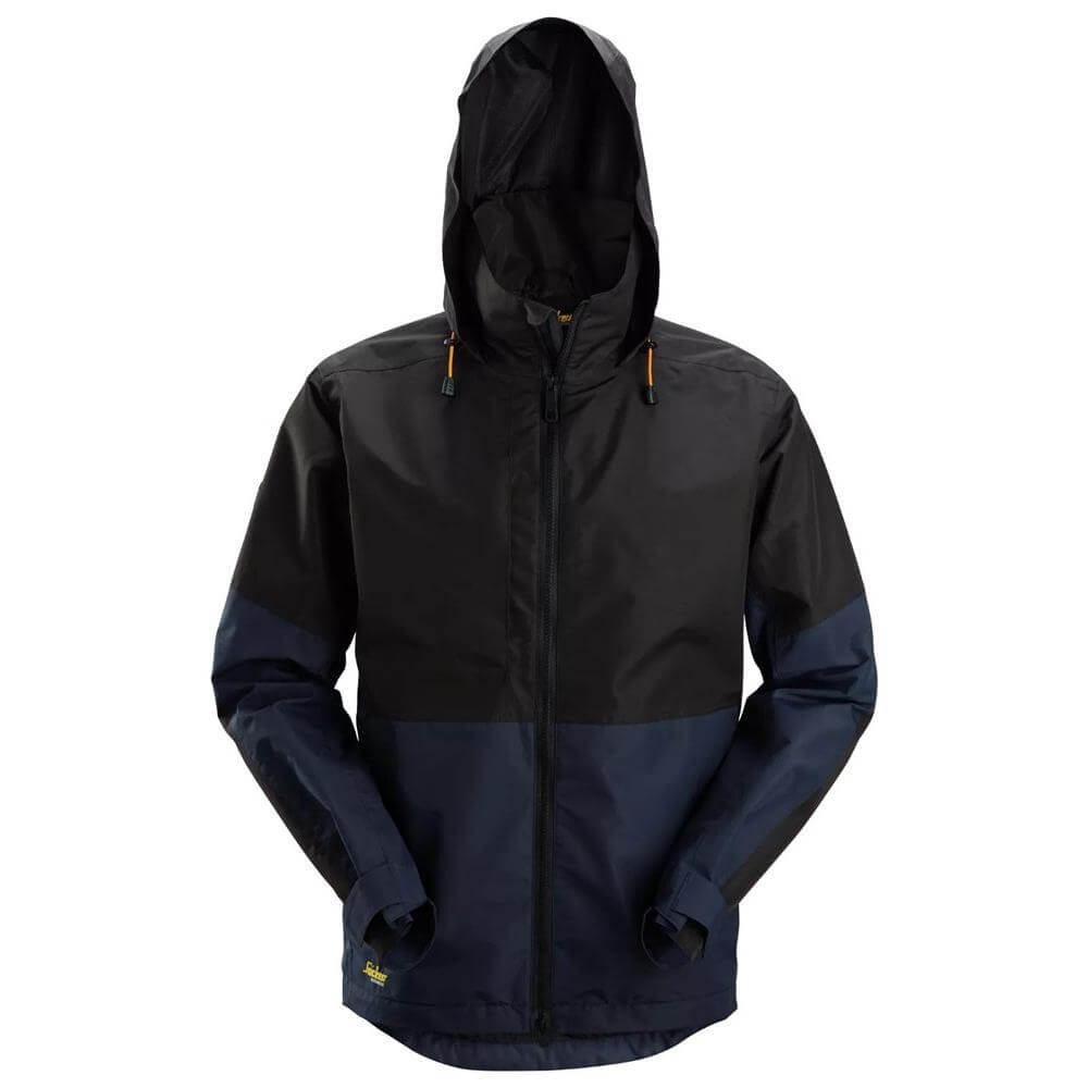 Snickers 1304 AllroundWork Waterproof Shell Jacket Navy Black Main #colour_navy-black
