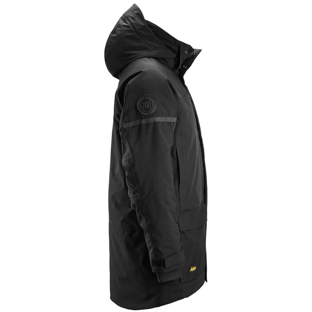 Snickers 1801 AllroundWork Waterproof Insulated Parka Black Black right #colour_black-black