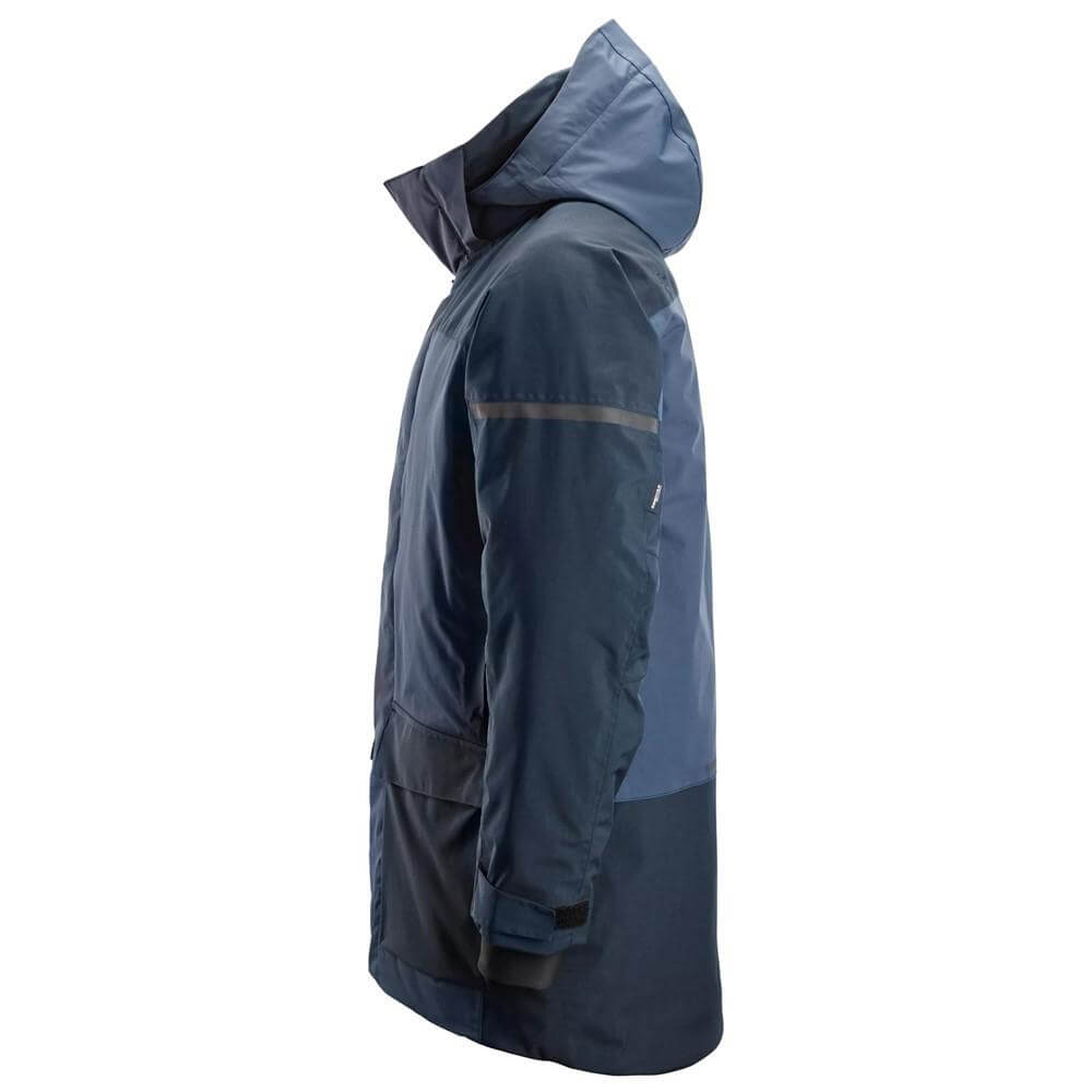Snickers 1801 AllroundWork Waterproof Insulated Parka Navy Dark Navy left #colour_navy-dark-navy