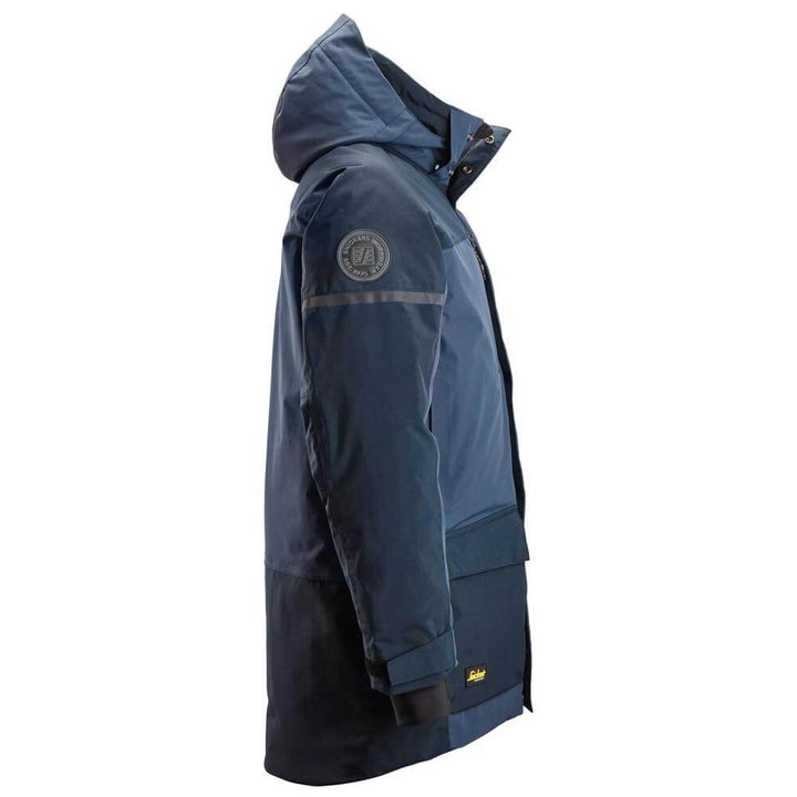Snickers 1801 AllroundWork Waterproof Insulated Parka Navy Dark Navy right #colour_navy-dark-navy