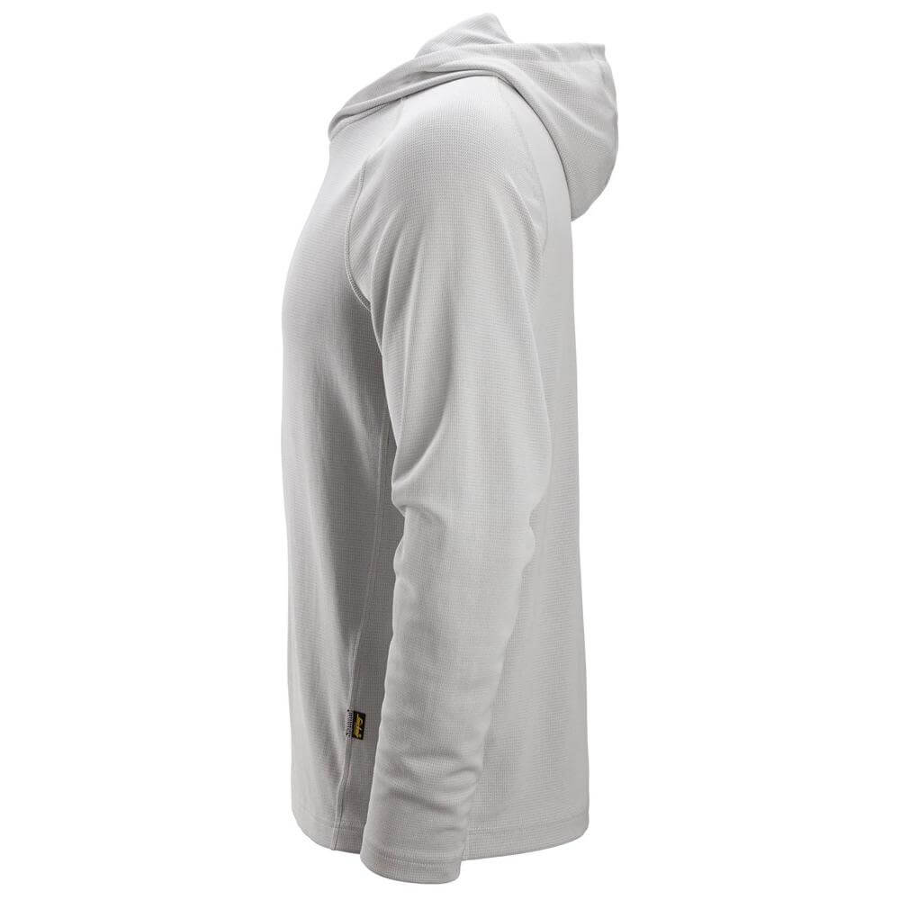 Snickers 2456 Stay Fresh Hoodie Ice Grey left #colour_ice-grey