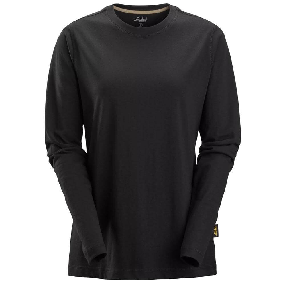 Snickers 2497 Womens Long Sleeve T Shirt Black Main #colour_black