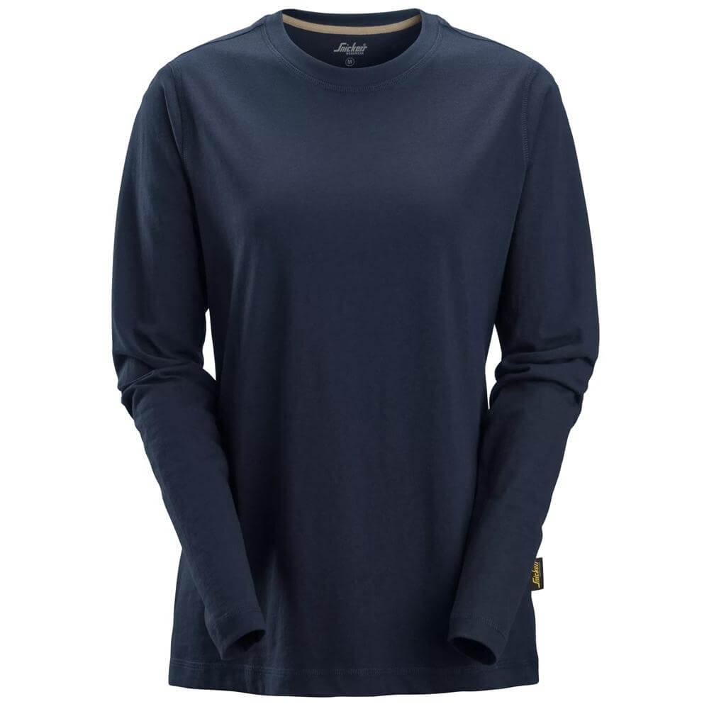Snickers 2497 Womens Long Sleeve T Shirt Navy Main #colour_navy