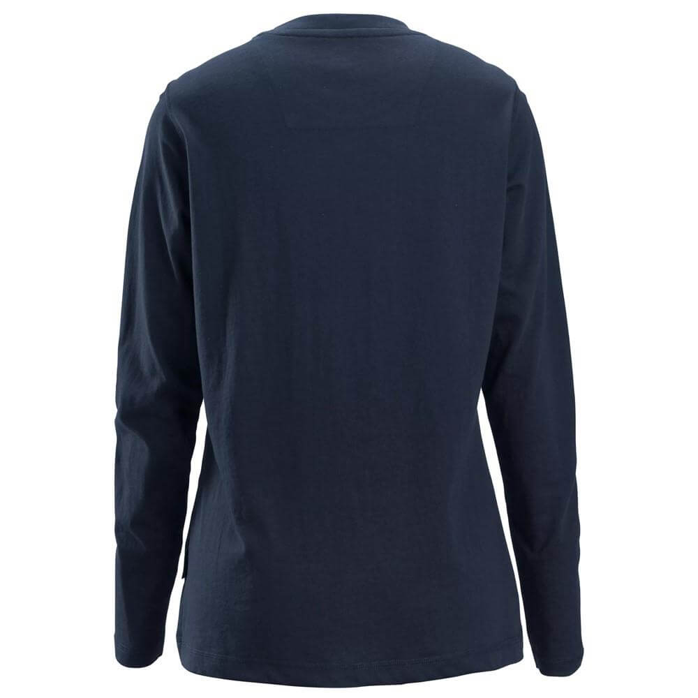 Snickers 2497 Womens Long Sleeve T Shirt Navy back #colour_navy