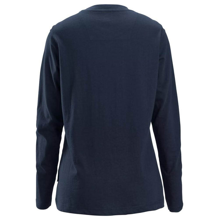 Snickers 2497 Womens Long Sleeve T Shirt Navy back #colour_navy