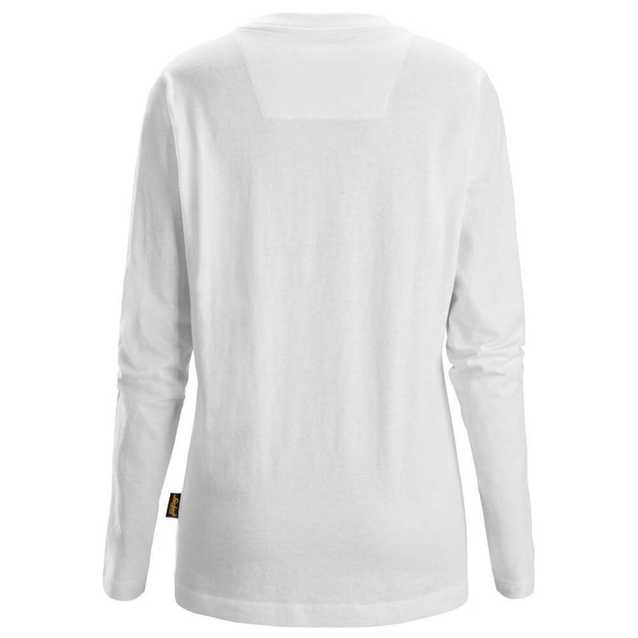 Snickers 2497 Womens Long Sleeve T Shirt White back #colour_white