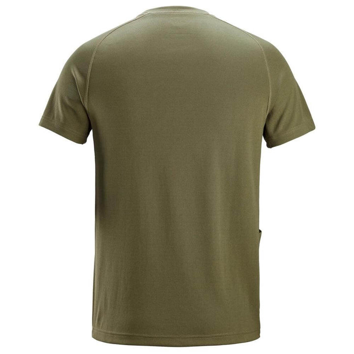 Snickers 2556 Stay Fresh T Shirt Khaki Green back #colour_khaki-green