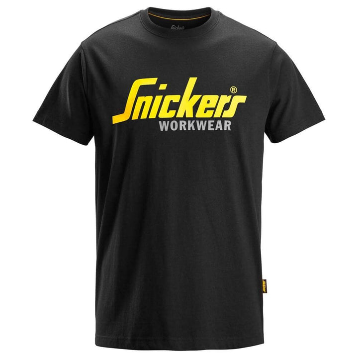 Snickers 2586 Classic Logo T Shirt Black Main #colour_black