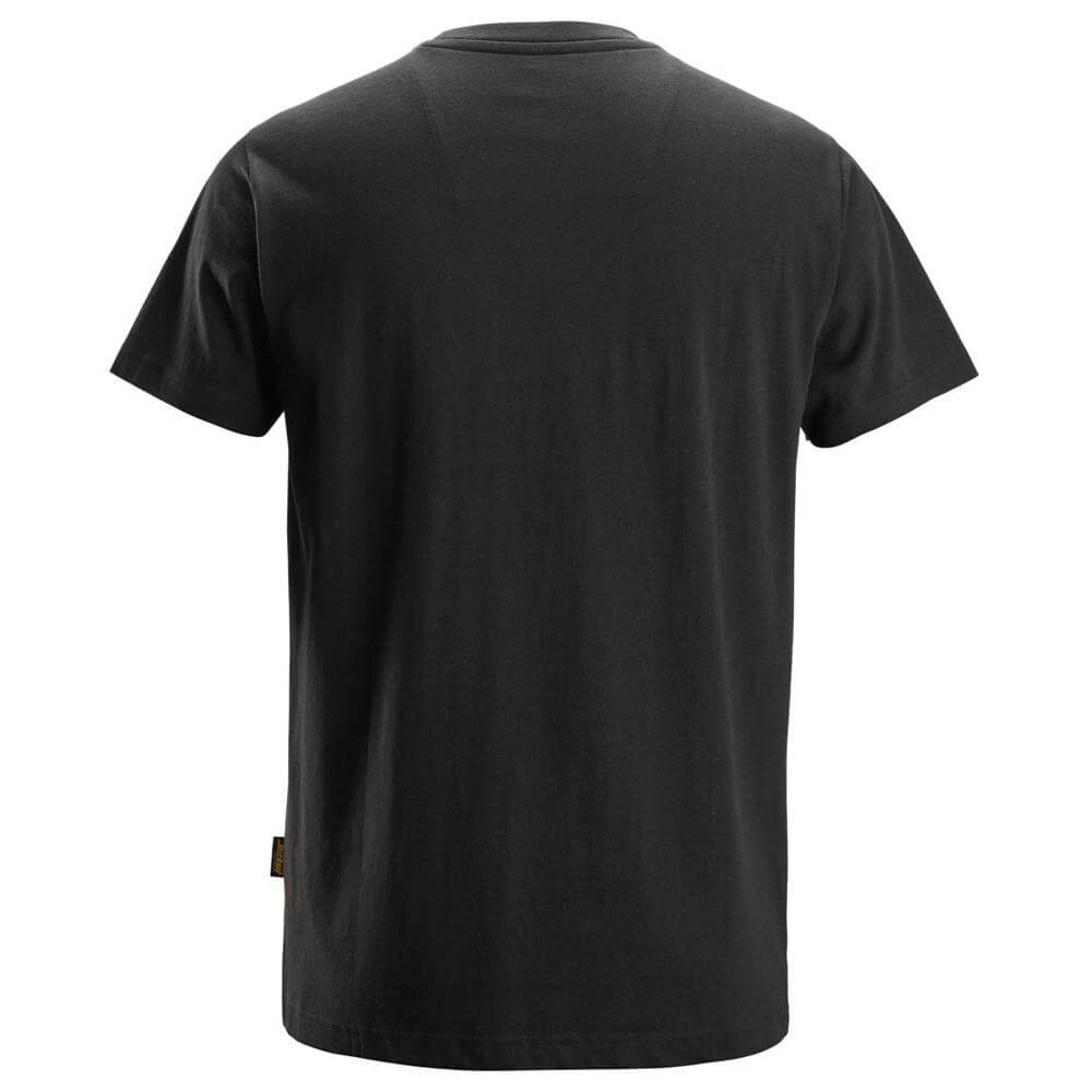 Snickers 2586 Classic Logo T Shirt Black back #colour_black