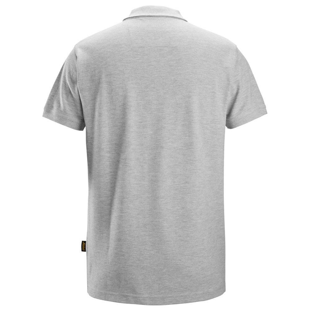 Snickers 2718 Classic Polo Shirt Grey Melange back #colour_grey-melange