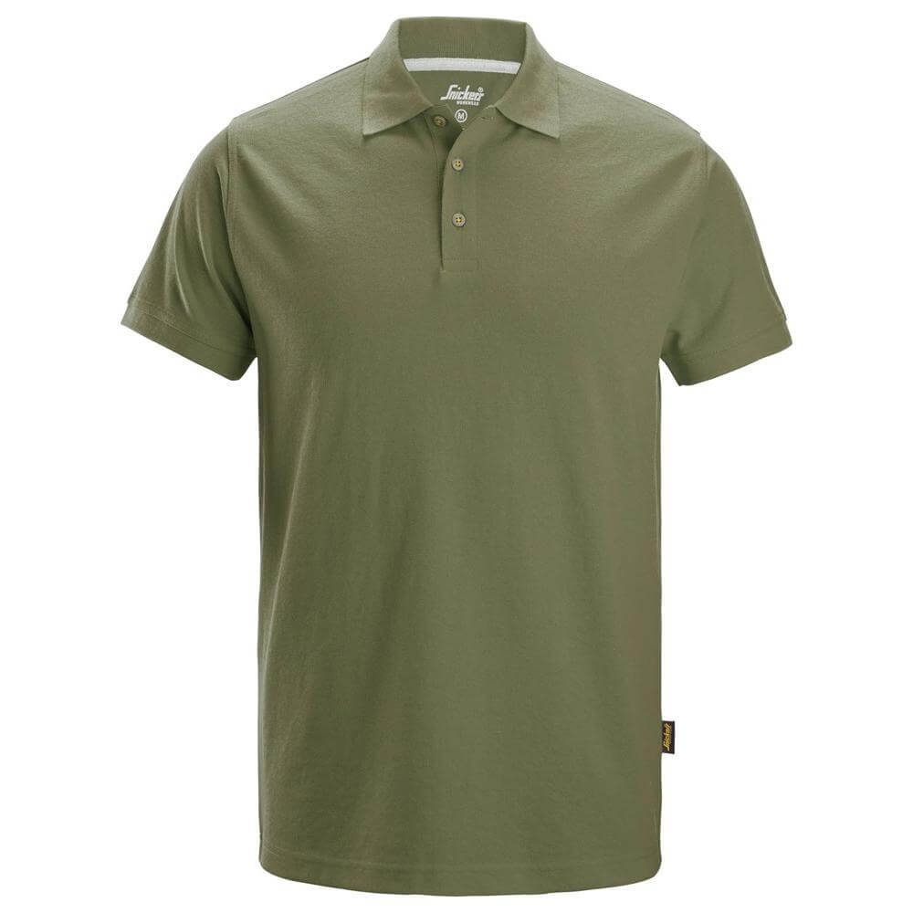 Snickers 2718 Classic Polo Shirt Khaki Green Main #colour_khaki-green