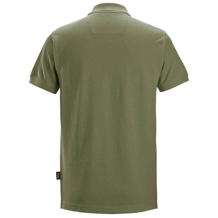 Snickers 2718 Classic Polo Shirt Khaki Green back #colour_khaki-green