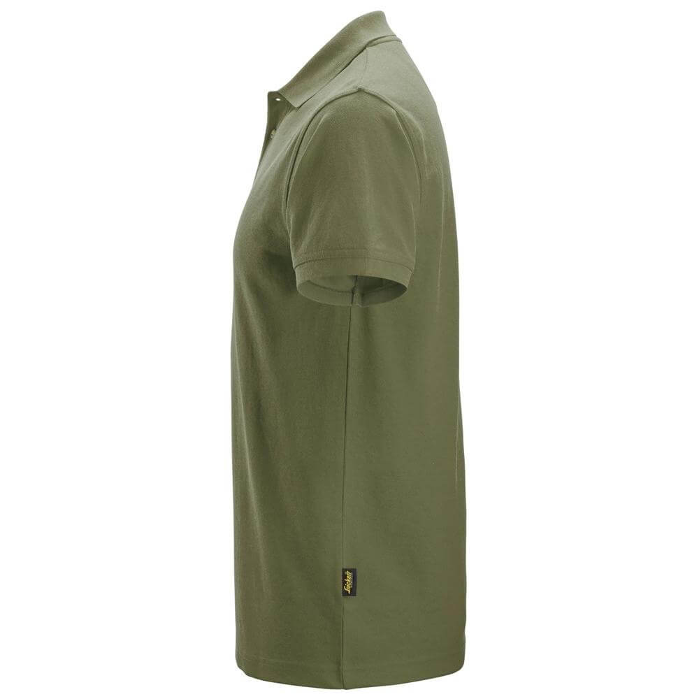 Snickers 2718 Classic Polo Shirt Khaki Green left #colour_khaki-green
