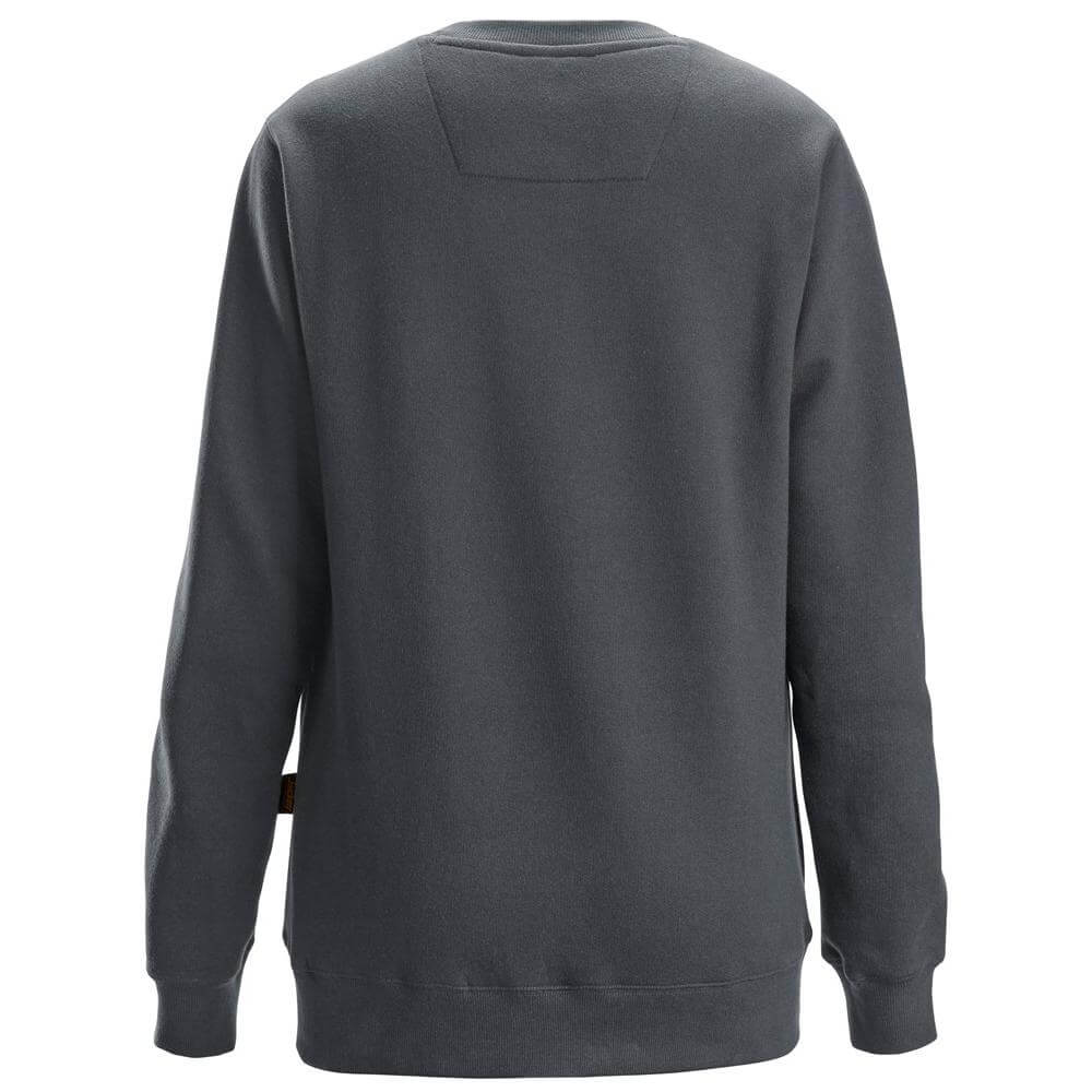 Snickers 2827 Womens Sweatshirt Steel Grey back #colour_steel-grey