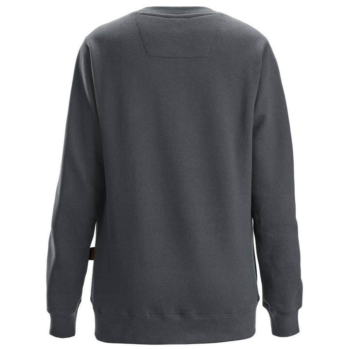 Snickers 2827 Womens Sweatshirt Steel Grey back #colour_steel-grey