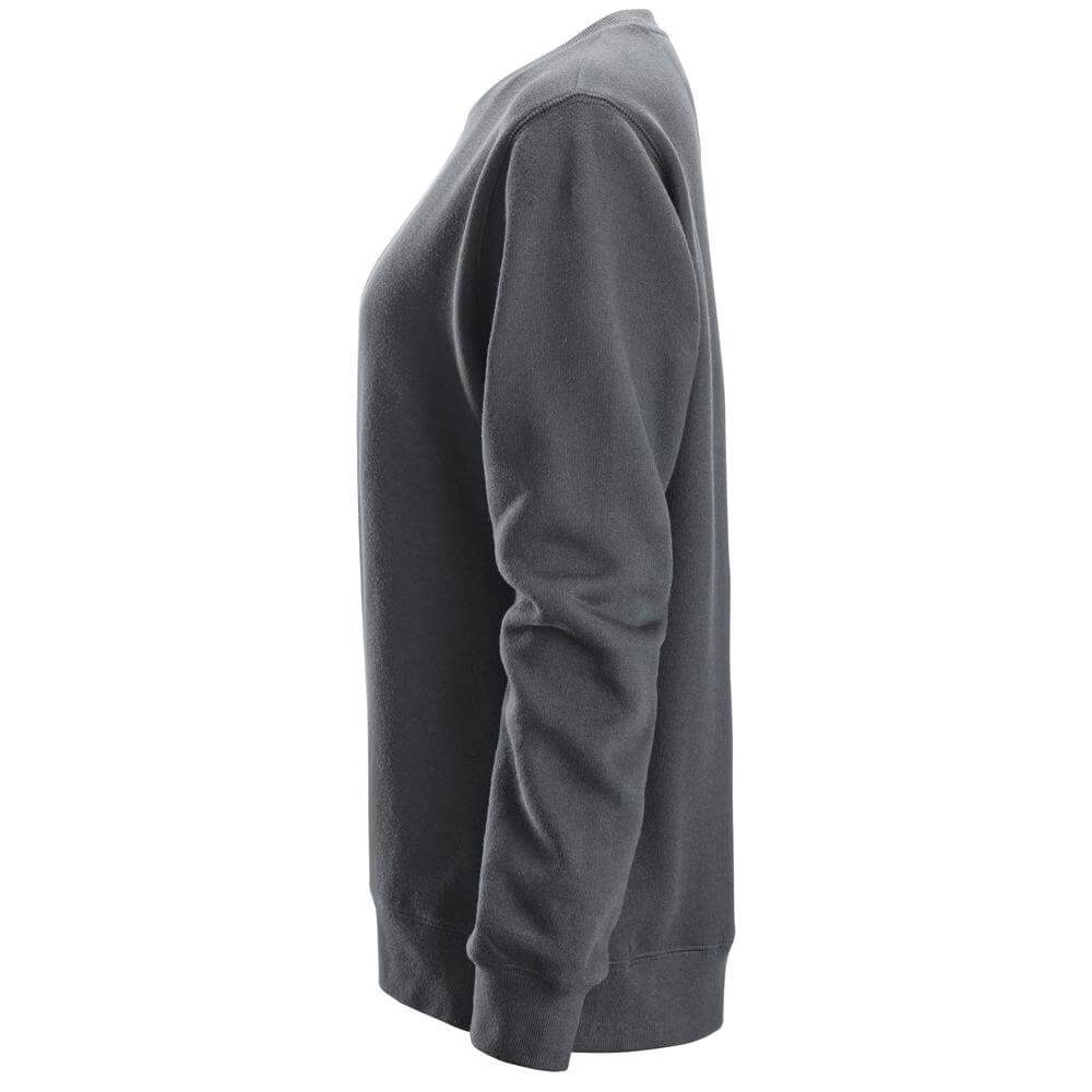Snickers 2827 Womens Sweatshirt Steel Grey left #colour_steel-grey