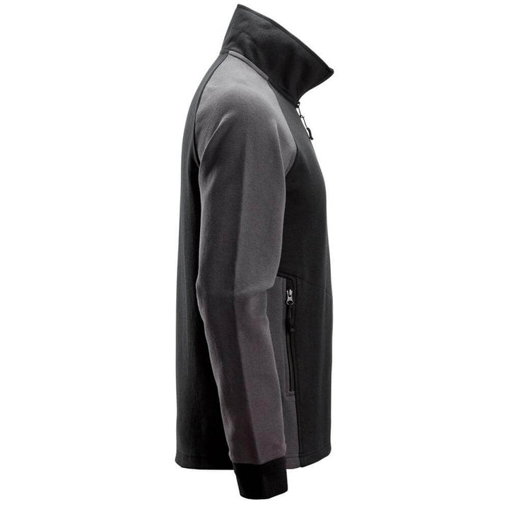 Snickers 2841 Two Coloured Half Zip Sweatshirt Black Steel Grey right #colour_black-steel-grey