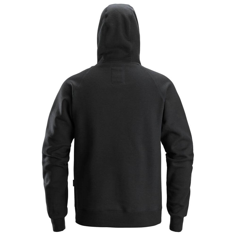 Snickers 2845 Logo Hoodie Black back #colour_black