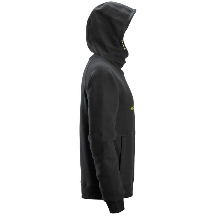 Snickers 2845 Logo Hoodie Black right #colour_black