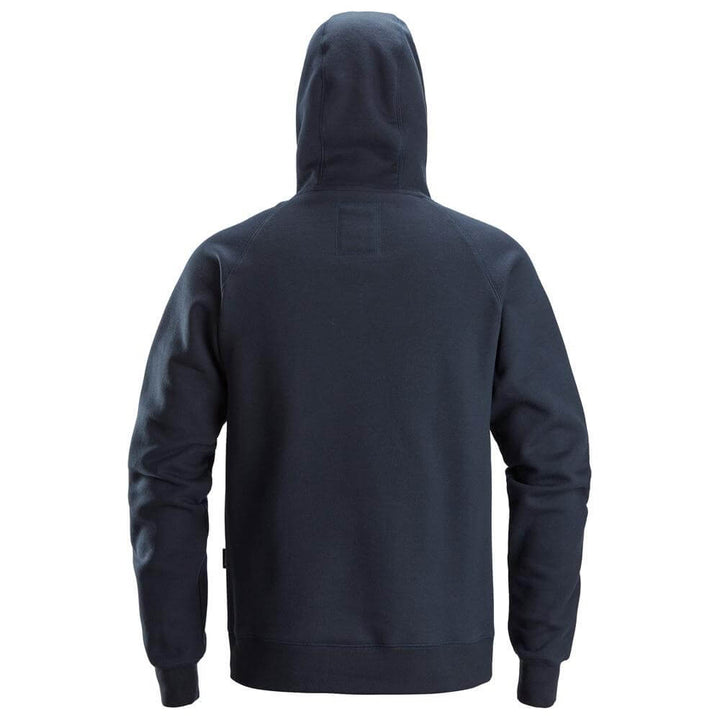 Snickers 2845 Logo Hoodie Navy back #colour_navy