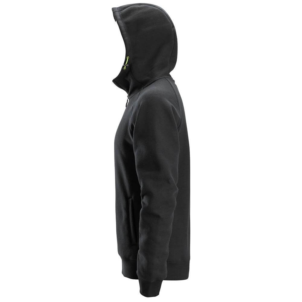 Snickers 2846 Logo Full Zip Hoodie Black left #colour_black