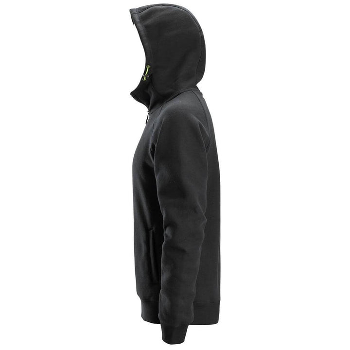 Snickers 2846 Logo Full Zip Hoodie Black left #colour_black