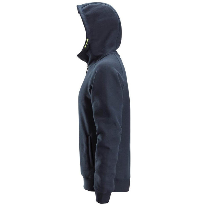 Snickers 2846 Logo Full Zip Hoodie Navy left #colour_navy