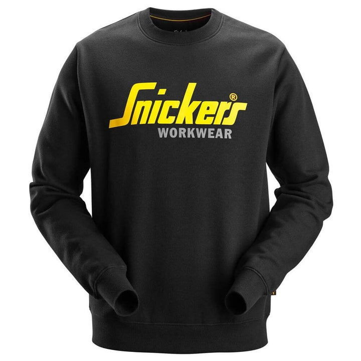Snickers 2898 Classic Logo Sweatshirt Black Main #colour_black