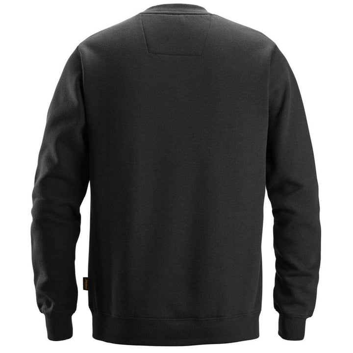 Snickers 2898 Classic Logo Sweatshirt Black back #colour_black