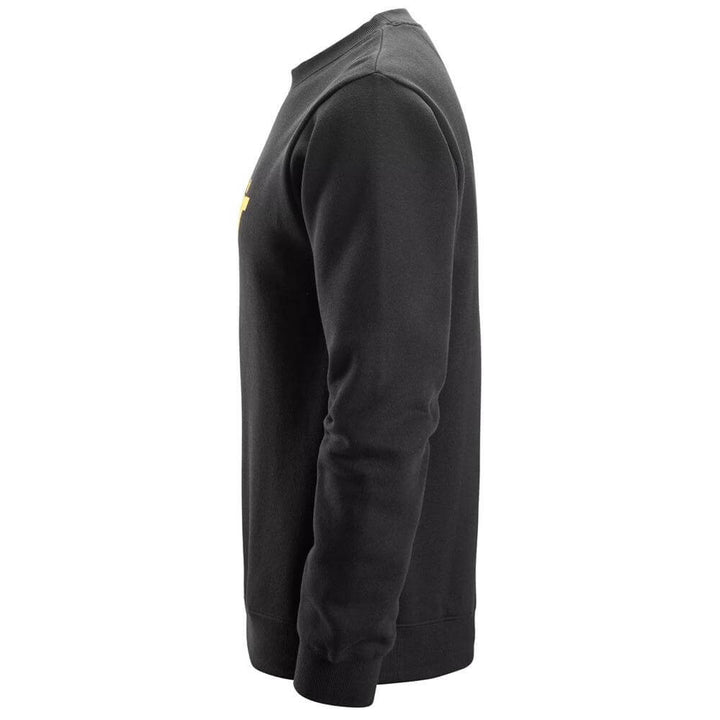 Snickers 2898 Classic Logo Sweatshirt Black left #colour_black