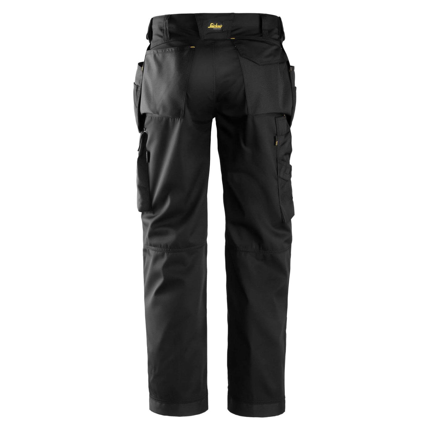 Snickers 3211 Craftsmen Loose Fit Holster Pocket Trousers CoolTwill Black Black back #colour_black-black