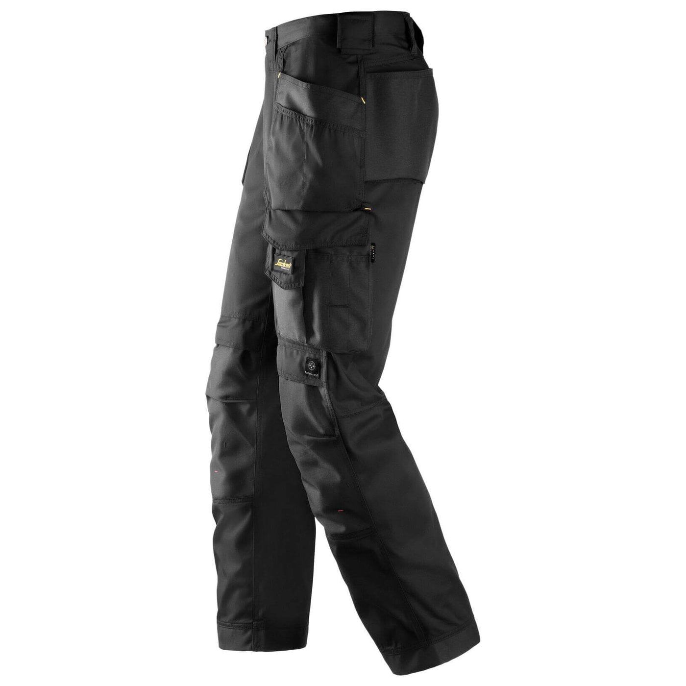 Snickers 3211 Craftsmen Loose Fit Holster Pocket Trousers CoolTwill Black Black left #colour_black-black