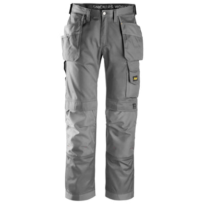 Snickers 3212 Craftsmen Loose Fit Holster Pocket Trousers DuraTwill Grey Grey Main #colour_grey-grey